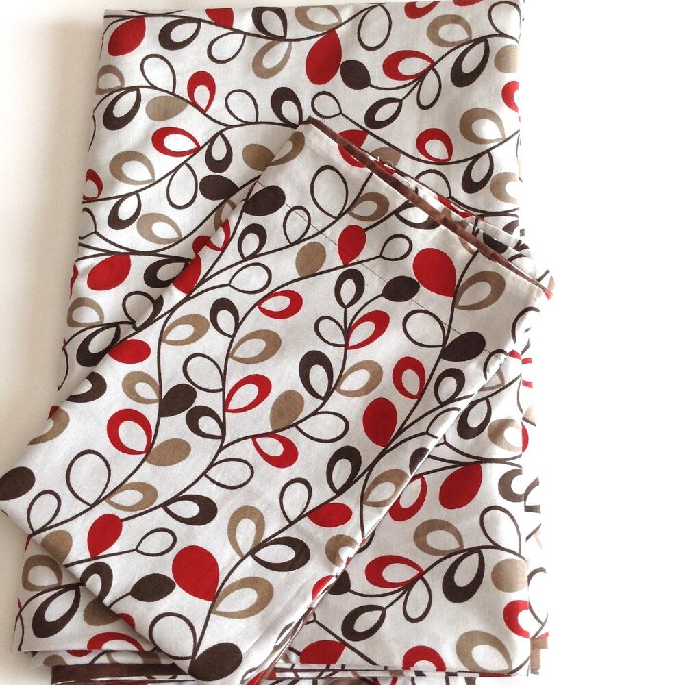 Twin Size Duvet Cover + Matching Pillow Case Cotton Blend Bedding Neutral Earthy